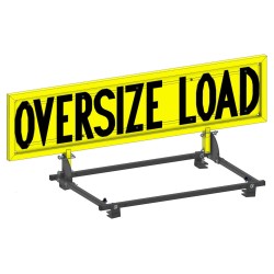 Solid Back Aluminum OSL Sign - Cross Bar Mount