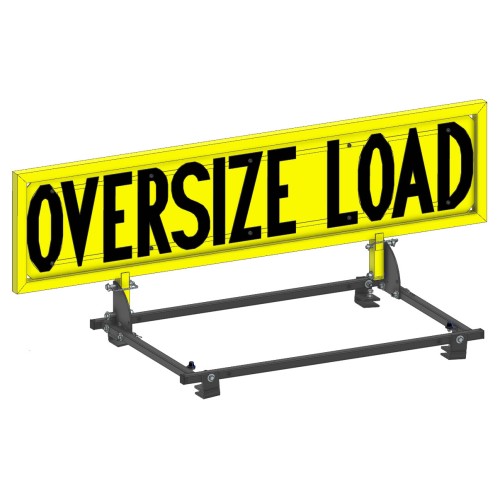 Solid Back Aluminum OSL Sign - Cross Bar Mount